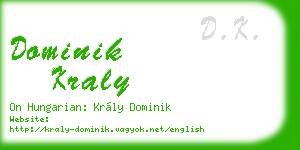 dominik kraly business card