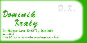 dominik kraly business card